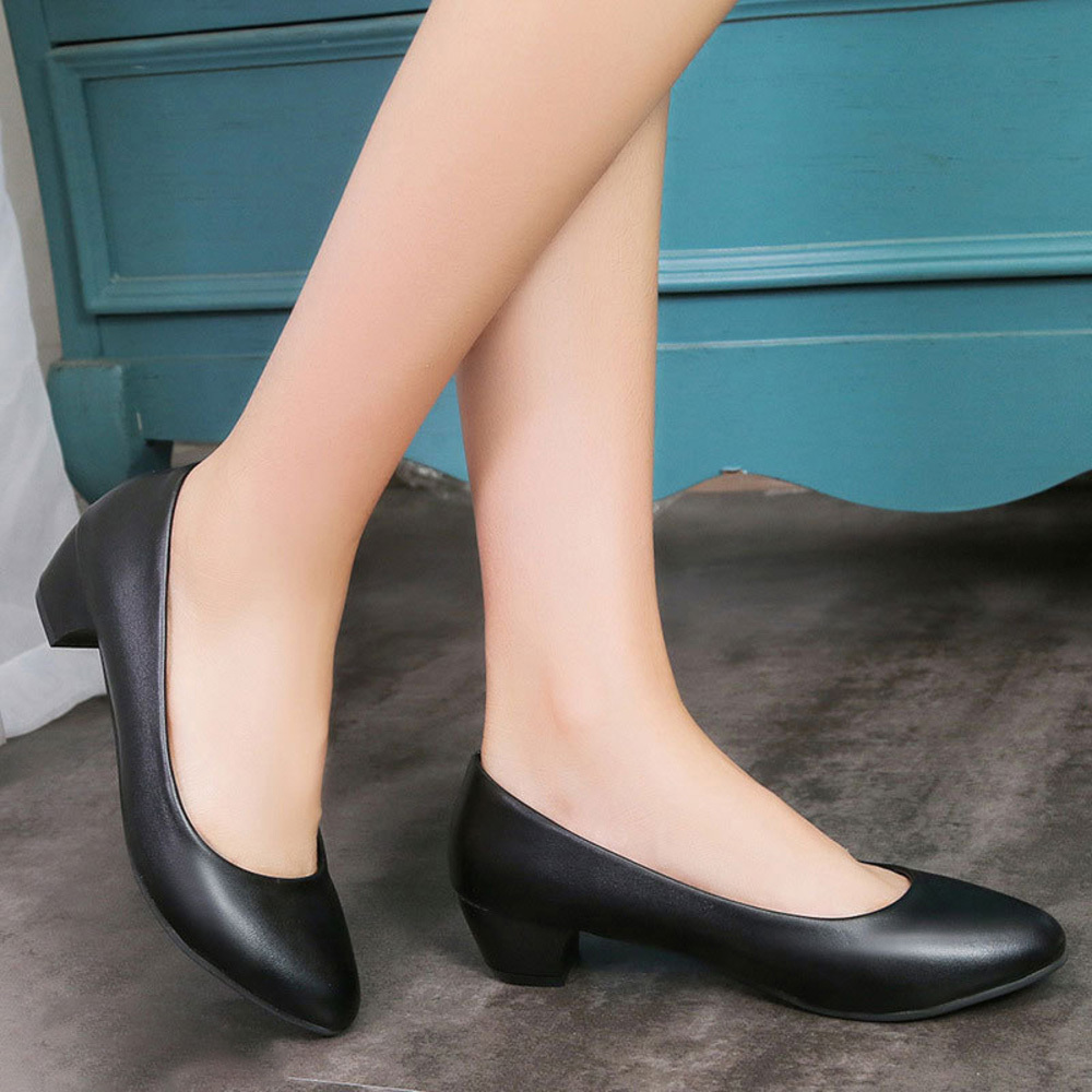 ☆ ブラック×3cmヒール ☆ 36size(23cm) ☆ ビジネスパンプス 黒 パンプス ローヒール リクルートパンプス ビジネスパンプス拍卖