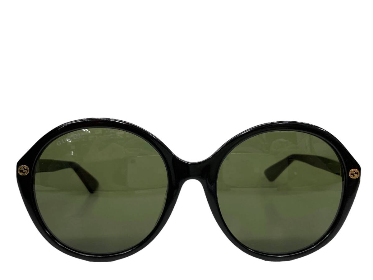 GUCCI (グッチ) イタリア製 サングラス アジアンフィット UVカット GG0023SA 57□20-145 ブラック ウィメンズ/028拍卖