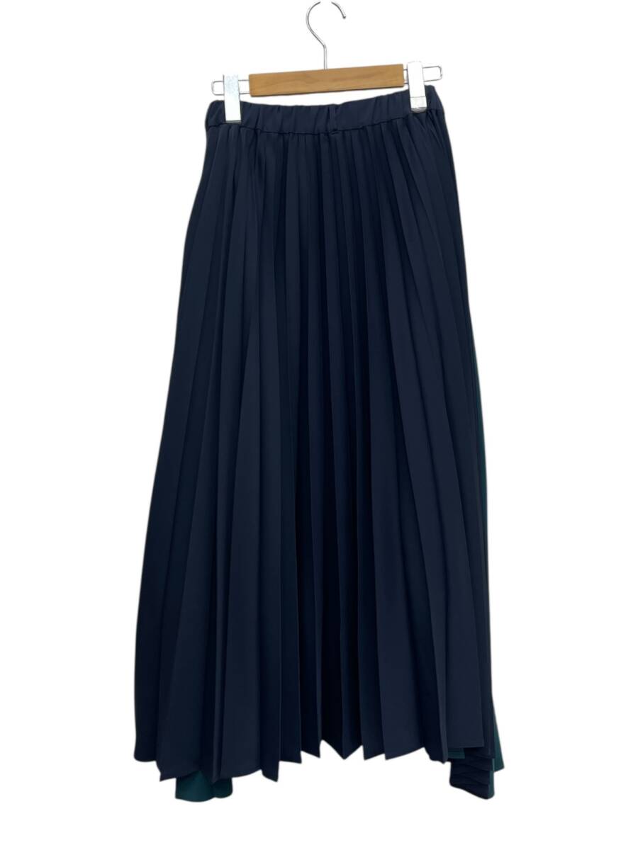 HARE (ハレ) ランダムプリーツスカート ライン入り HAL05153AD F ネイビー×グリーン レディース/045拍卖