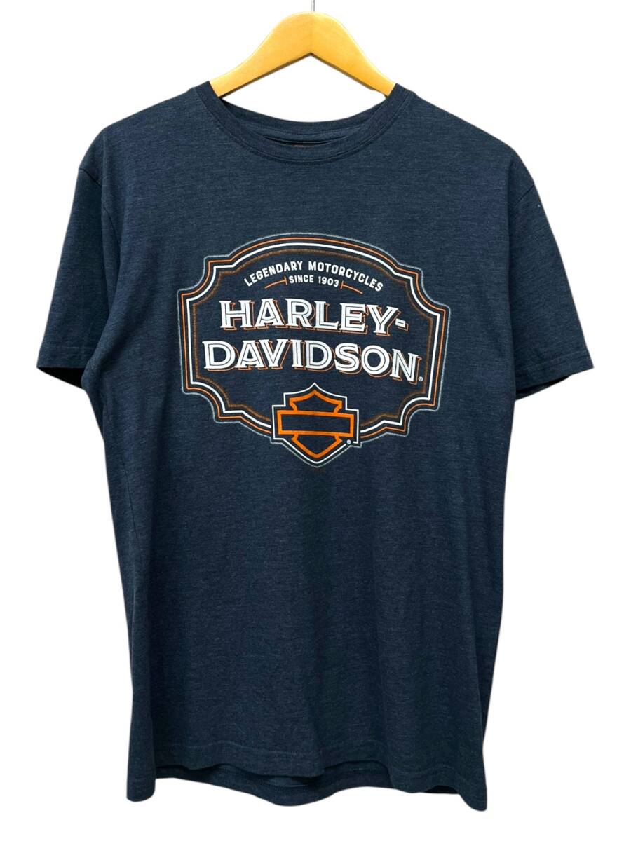 HARLEY DAVIDSON (ハーレーダヴィッドソン) アリゲーター ALLIGATOR ALLEY Tシャツ 2021年製 古着 M ネイビー メンズ/199拍卖