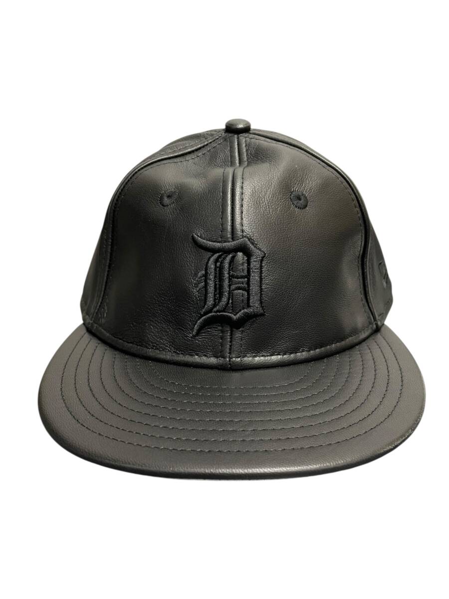 NEWERA (ニューエラ) レザーキャップ GENUINE LEATHER CAP 本革 MLB デトロイト・タイガース 60585324 F ブラック メンズ/025拍卖
