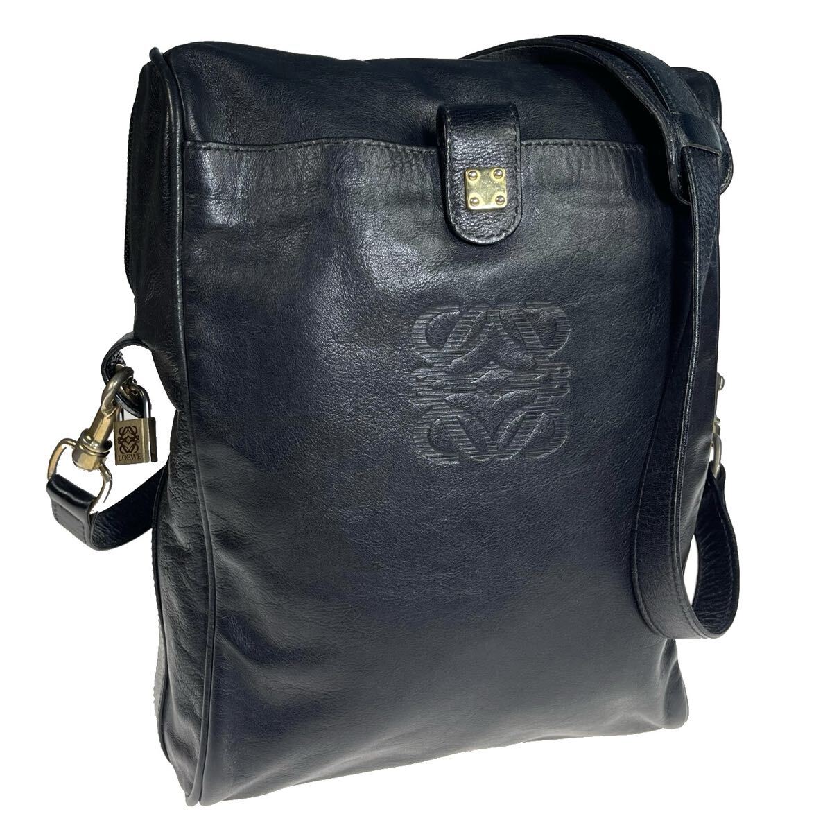 LOEWE アナグラム ナッパレザー ショルダーバッグ a799拍卖