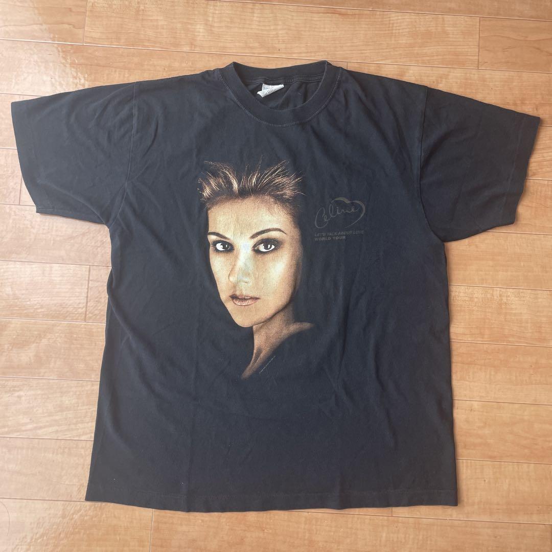 【現品限り】90s vintage CELINE DION シングルステッチツアーTシャツ セリーヌ ディオン Let's Talk About Love Tour 1998拍卖