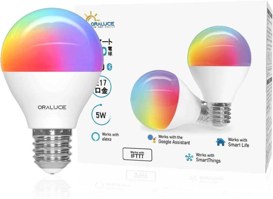 5-3★LED電球 E17 5W スマートライト マルチカラー 40W相当 昼白色~電球色拍卖