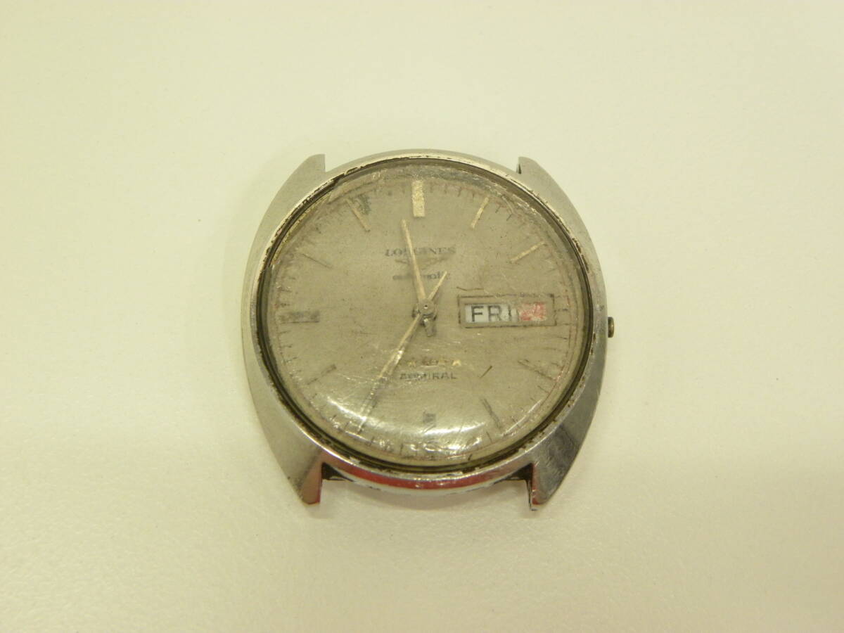 ブランド祭 ロンジン アドミラル オートマチック デイデイト 197502 フェイスのみ 不動 風防欠け有 LONGINES ADMIRAL拍卖