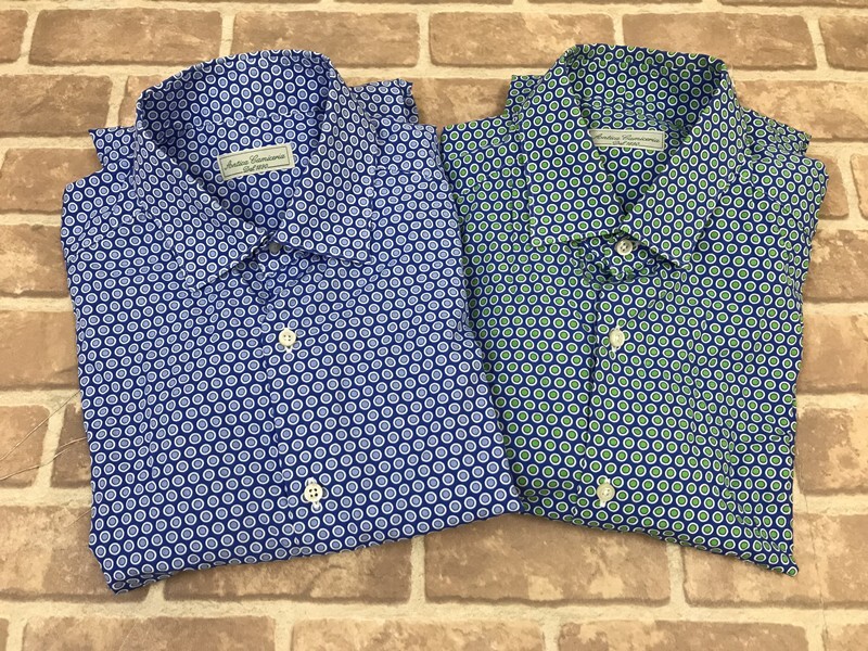 S-385 Antica Camiceria メンズ デザイン 柄シャツ 長袖シャツ おしゃれシャツ Mサイズ 限定2着 おまとめ 拍卖