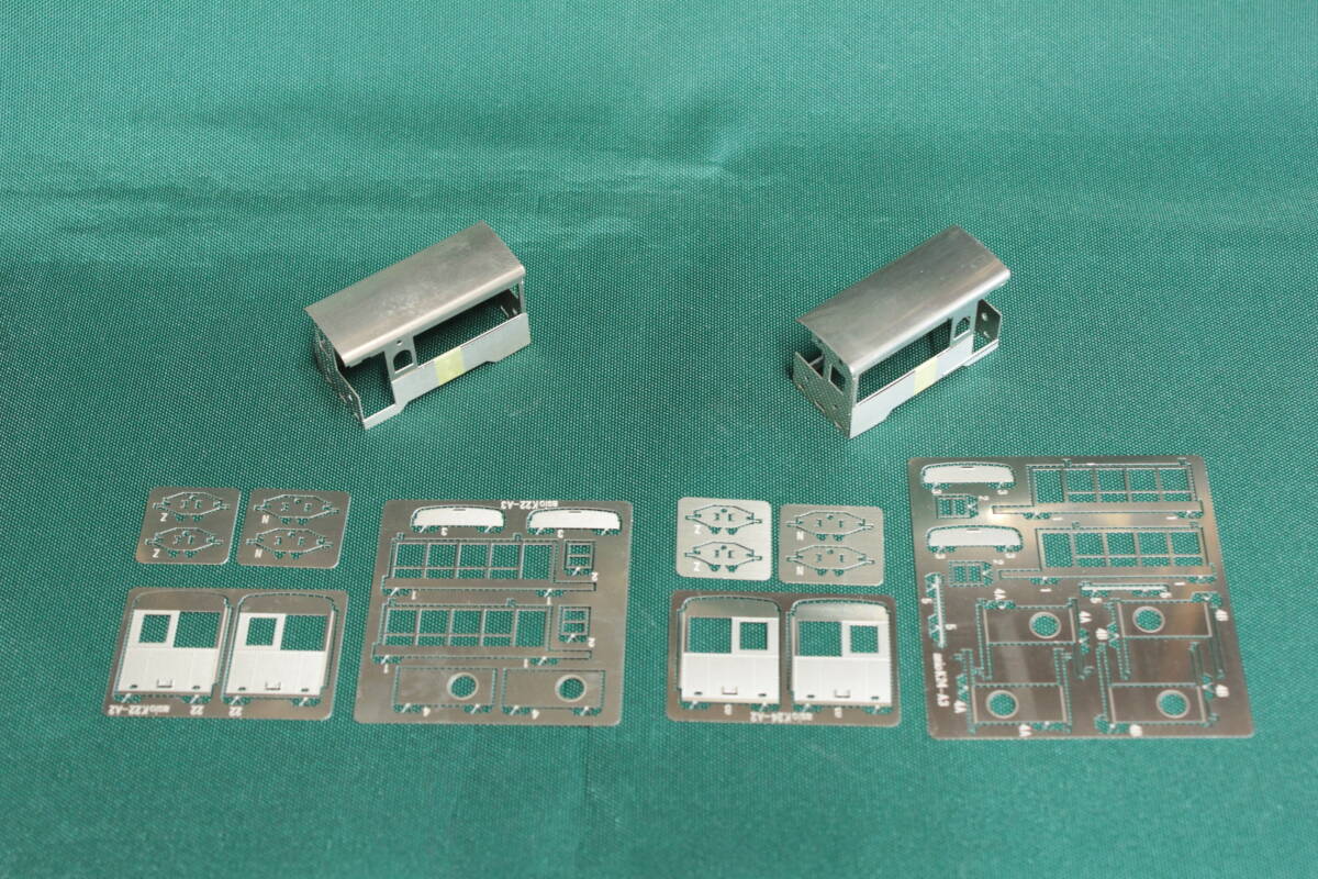 足尾銅山馬車軌道 No.22,24 客車 2輌セット 車体パーツ エッチング板 _ 1/87 HOナロー ワールド工芸 _ 071109拍卖