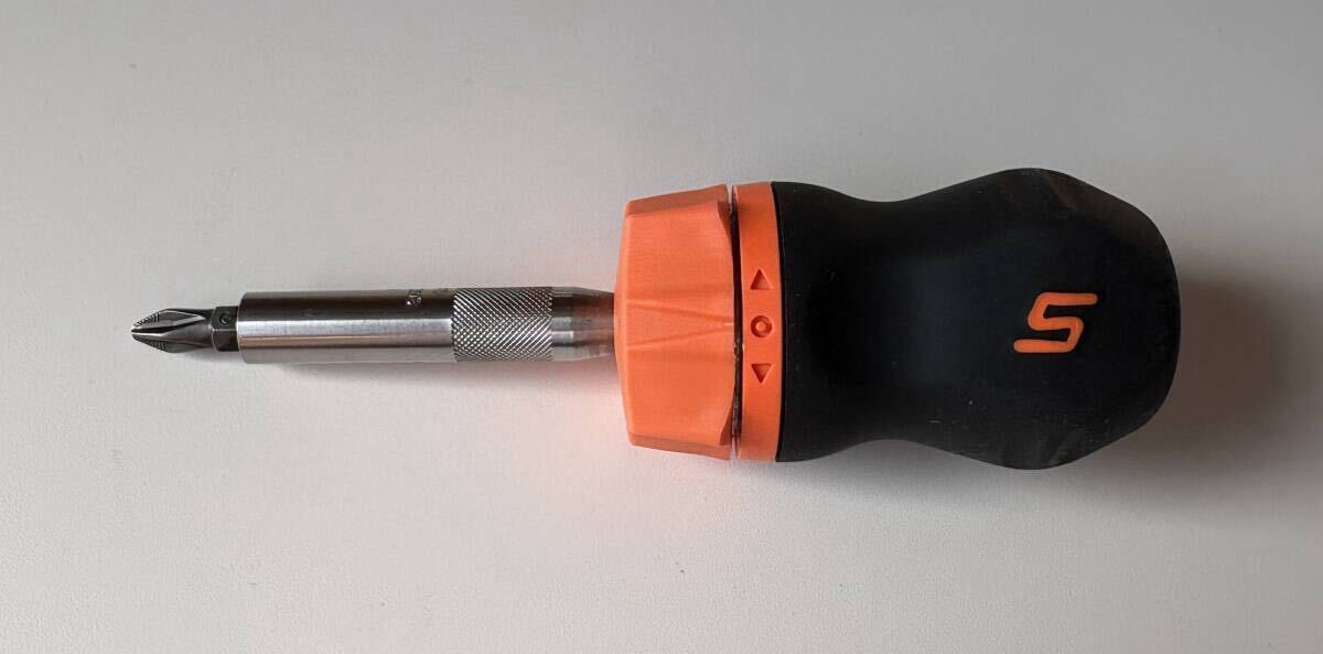 スナップオン Snap-on ラチェットドライバー SGDMRC11A スタビーソフトグリップラチェットドライバー オレンジ拍卖