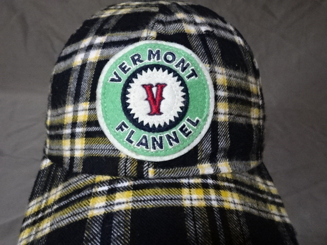 激レア USA購入 MADE IN USA アメリカ企業モノ バーモンド州 高品質 フェンネル衣料ブランド【VERMONT FLANNEL】ロゴワッペン付CAP 中古品拍卖
