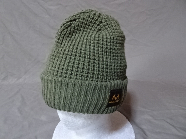 激レア USA購入 アメリカ企業モノ ハンティング アウトドア系ブランド【REALTREE OUTFITTER】ロゴマーク付 ニットキャップ 中古良品拍卖