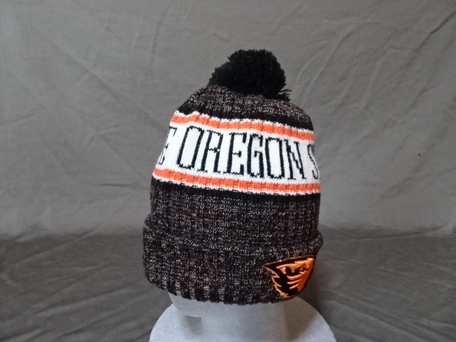 激レア USA購入【NEW ERA】製 USカレッジ オレゴン州立大学 ビーバーズ 【OREGON STATE BEAVERS】 ロゴ刺繍入り ニット キャップ 中古品拍卖