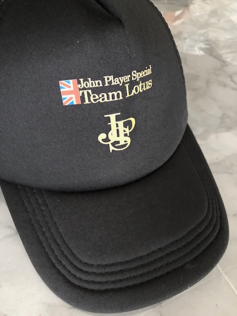送料無料!夏用メッシュタイプ!誰も持ってない?JPS ジョンプレスペシャル チームロータス ユニオンジャックロゴ黒 野球帽タイプ拍卖