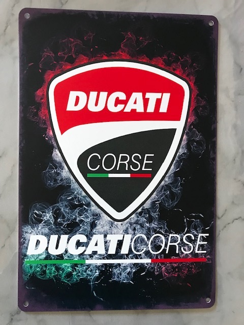 誰も持ってない? DUCATI ドゥカティロゴ 金属のアート看板 お部屋・ガレージに! 送料サービス モンスター400 パニガーレ 848拍卖