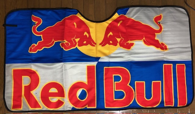 s少し難ありでお安く、!日本全国送料サービス! 駐車場で目立つ!RED BULL レッドブルロゴサンシェード エナジードリンク拍卖