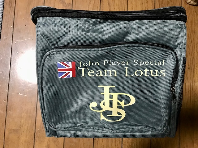 送料無料!誰も持ってない?JPS ジョンプレスペシャル チーム ロータス ユニオンジャックロゴ グレー保温冷バッグ アイルトン セナ拍卖