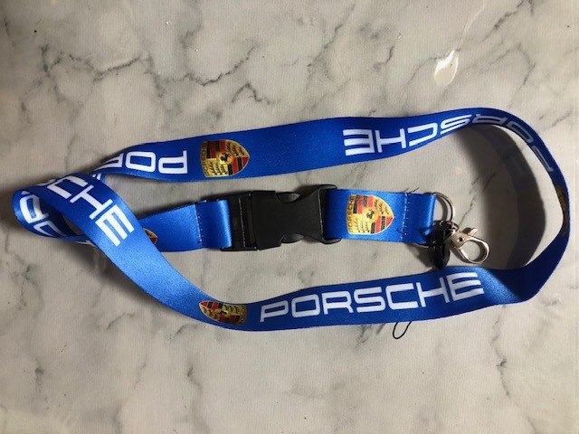 送料無料!オフ会で目立つ! ポルシェロゴ 青 ネックストラップ 911 930 991 997 992 718 マカン カイエン ケイマン拍卖