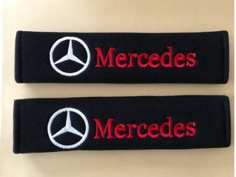 送料無料! 納車のプレゼントに!メルセデスベンツロゴ シートベルトカバー GLA CLK SEC ゲレンデ GTR SL SLK Cクラス GLB拍卖