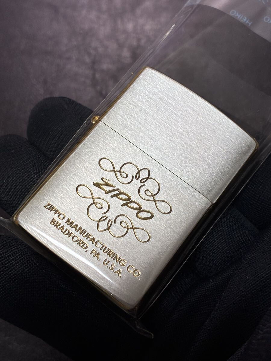 zippo 筆記体 4面ゴールド 希少モデル ヴィンテージ 1996年製 シルバーインナー 1997年製拍卖