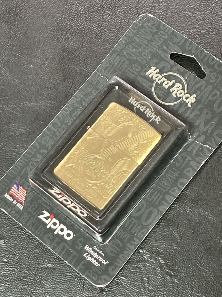 zippo Hard Rock CAFE MANCHESTER ゴールド 希少モデル 2018年製 ハードロックカフェ ゴールド 専用パッケージ付き拍卖