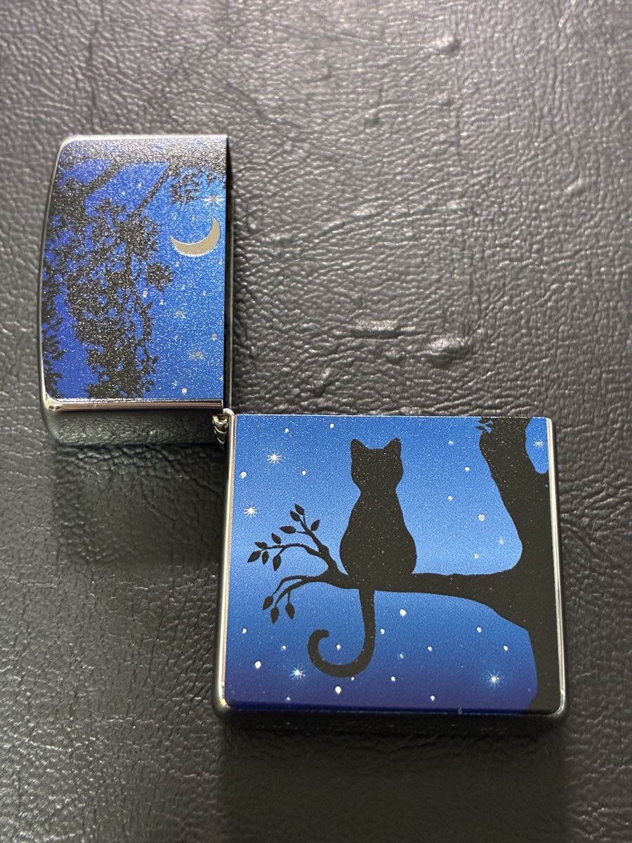 zippo 猫 星空 前面加工 外側ケース アウター 夜景 希少モデル 2022年製 ③拍卖