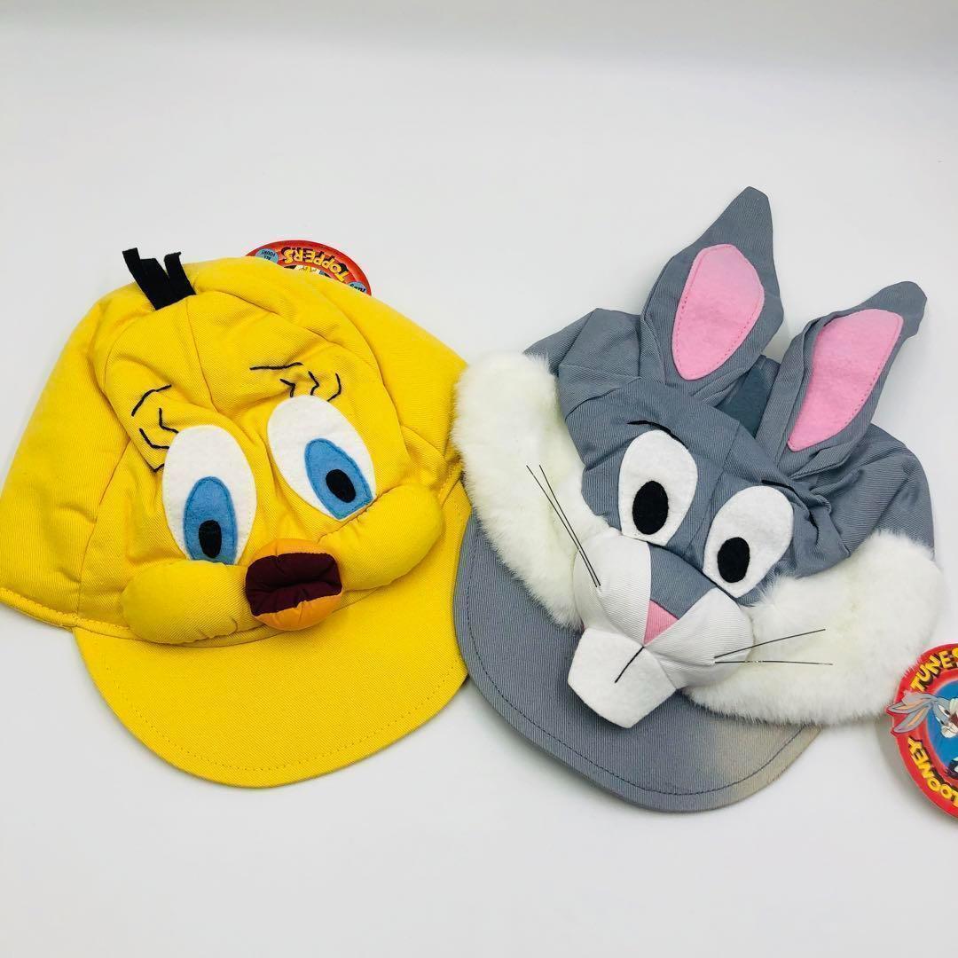 タグ付き!バックスバニー トゥイーティー フェイス キッズ キャップ※汚れ等あり拍卖