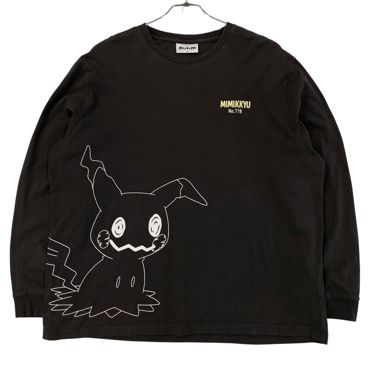 ポケットモンスター / 長袖Tシャツ ロンT ミミッキュ メンズ4L チャコールグレー系拍卖