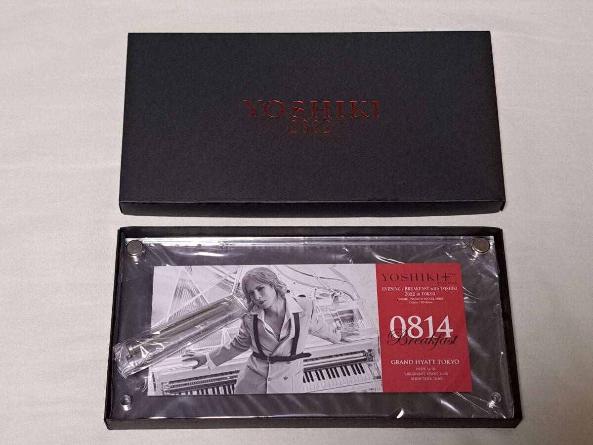 X JAPAN YOSHIKI 2022年 ブレックファストショーのお土産 メモリアルチケット風プレート拍卖