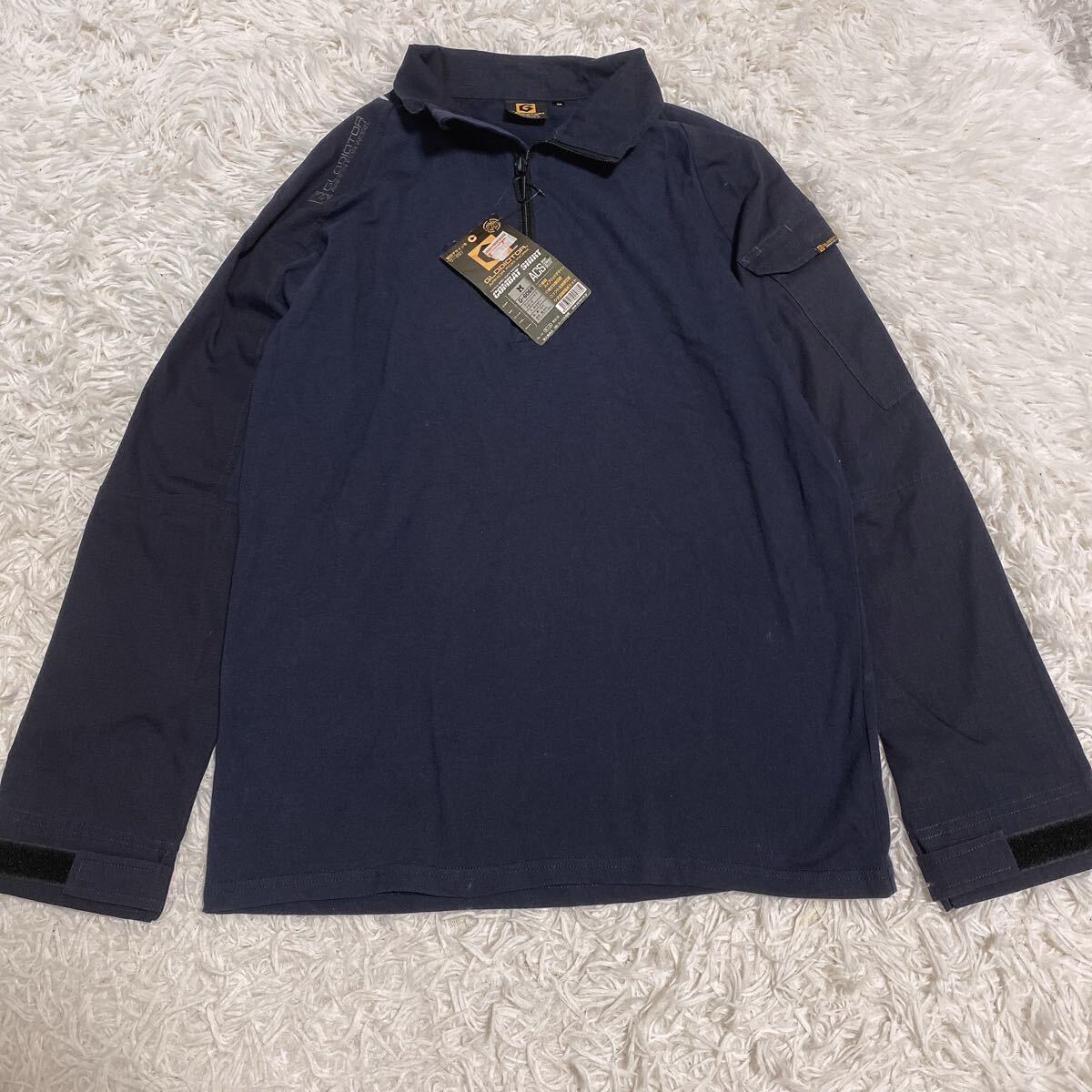 【未使用 タグ付き】作業着 作業服GLADIATOR グラリエーター コンバットシャツ 長袖 ネイビー Mサイズ拍卖