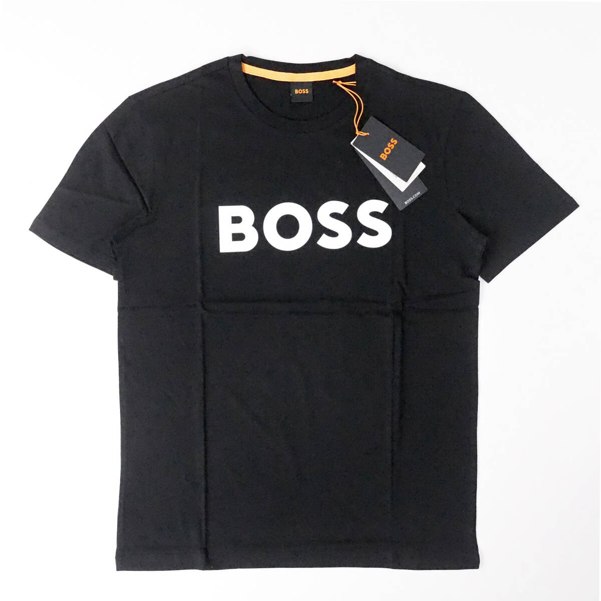 新品正規品 HUGO BOSS ヒューゴ ボス メンズ 半袖 オーガニック コットン コントラストロゴ Tシャツ 大谷翔平 ブラック L拍卖