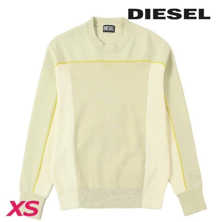 ディーゼル DIESEL 長袖ニットセーター メンズ ワンポイントロゴ刺繍 切替 K-WICHITA拍卖