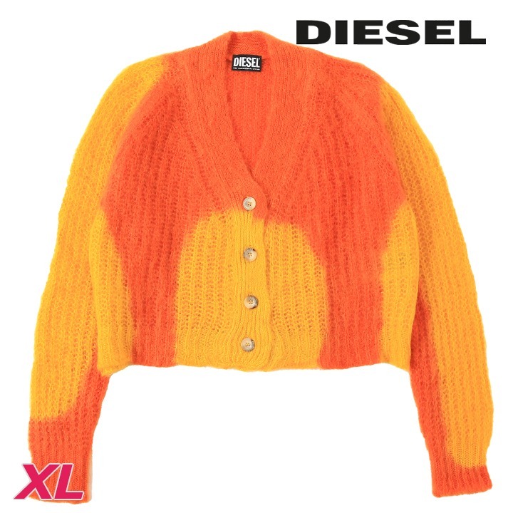 ディーゼル DIESEL 長袖ニットカーディガン レディース モヘヤ混 ウール混 レギュラーフィット M-ILLY拍卖