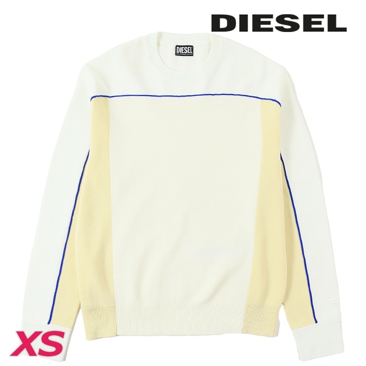 ディーゼル DIESEL 長袖ニットセーター メンズ ワンポイントロゴ刺繍 切替 K-WICHITA拍卖
