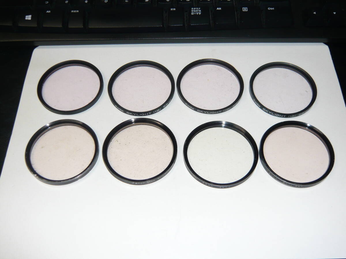 送料無料!55mm Kenko Canon TOSHIBA フィルター プロテクター 8枚セット ②拍卖