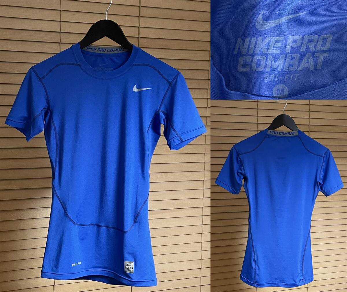【激安1点のみ 国内正規品】NIKE PRO COMBAT ナイキ プロ コンバット DRI-FIT コンプレッション 半袖 シャツ M ブルー系 449830-494拍卖