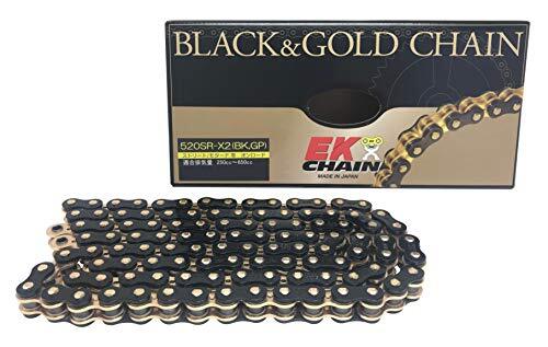 EK(イーケー) QXリングシールチェーン 520SR-X2 ブラック&ゴールド 122L カシメジョイント拍卖