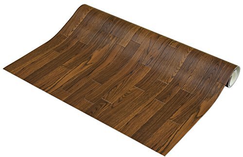 フリーカット 敷くだけリメイク床シート 木目 ダーク 約90×300cm拍卖