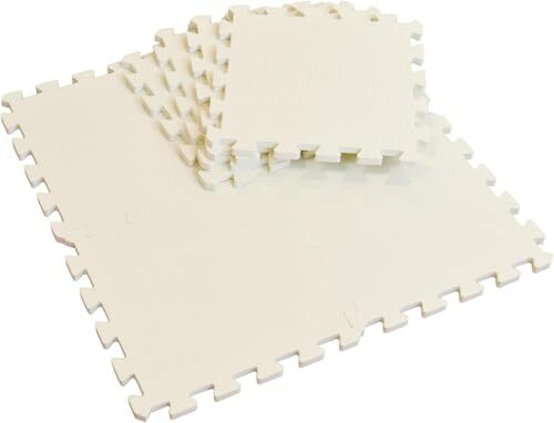 ユノックス ジョイントマット 30x30cm 極厚約14mm アイボリー 8枚セット 厚さ1.4cm 床保護 キズ防止 防音 振動・衝撃吸収 断熱拍卖