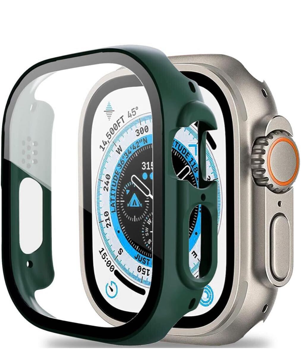 Apple Watch Series Ultra 2/1 49mm保護ケース アップルウォッチ49mmケース 硬質PC一体型保護カバーfor iWatch Ultra 2/1カバー グリーン拍卖