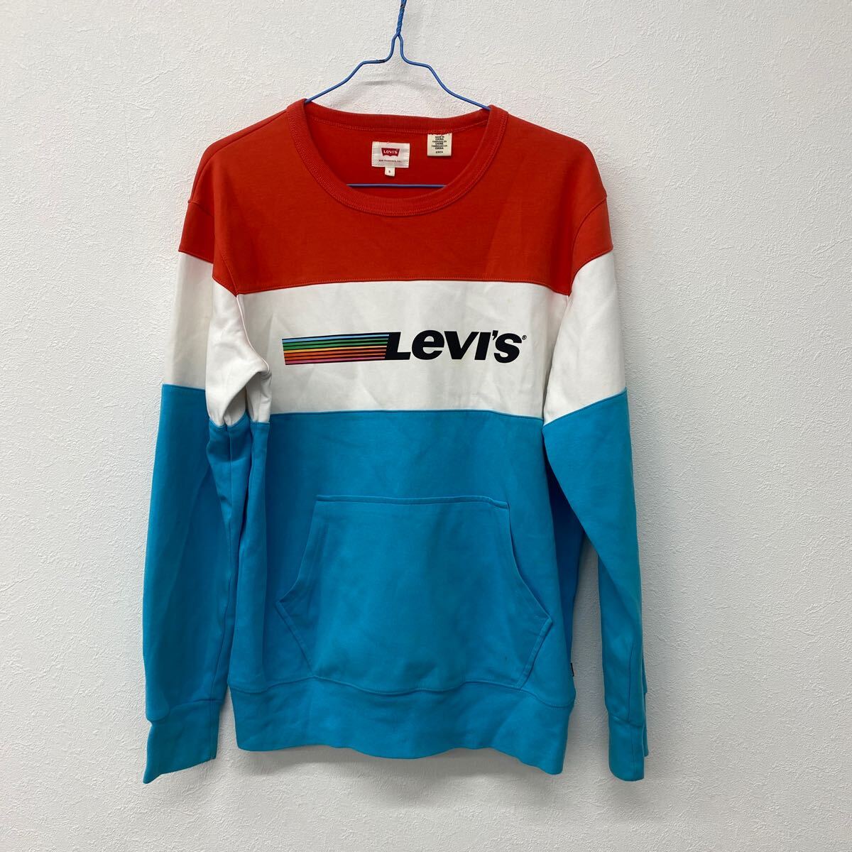 Levi's リーバイス メンズ トレーナー オレンジ 白 ブルー3色 Sサイズ △11拍卖