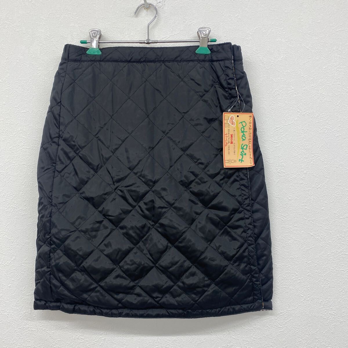 しまむら レディース スカート ひざ掛け 中綿 黒 69〜77 △33拍卖