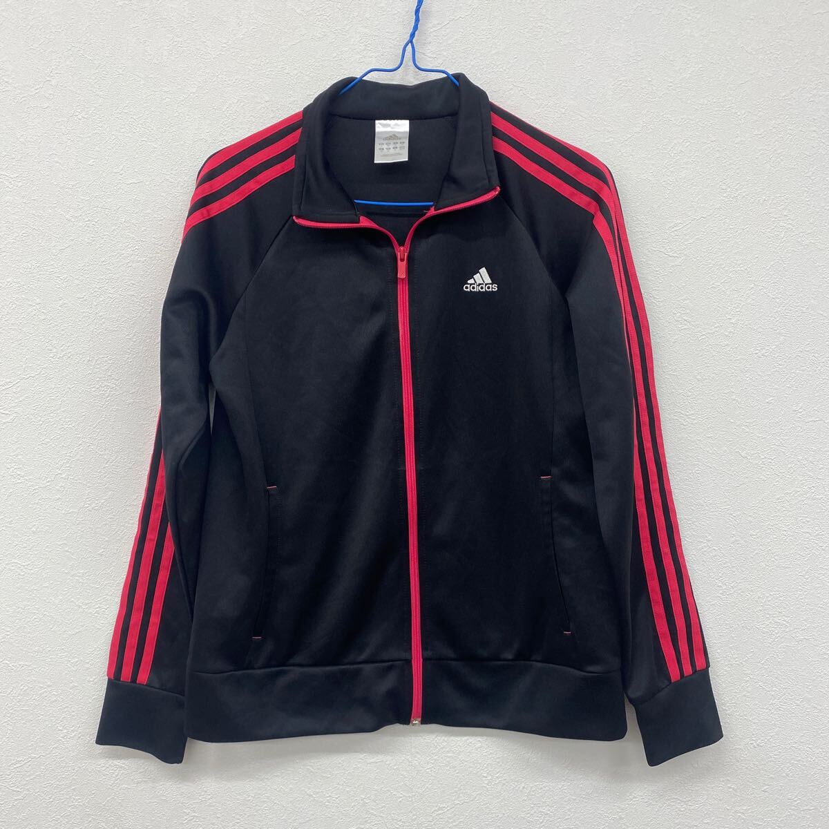 adidas アディダス レディース ジャージ上着  ブラック  Mサイズ サ9拍卖