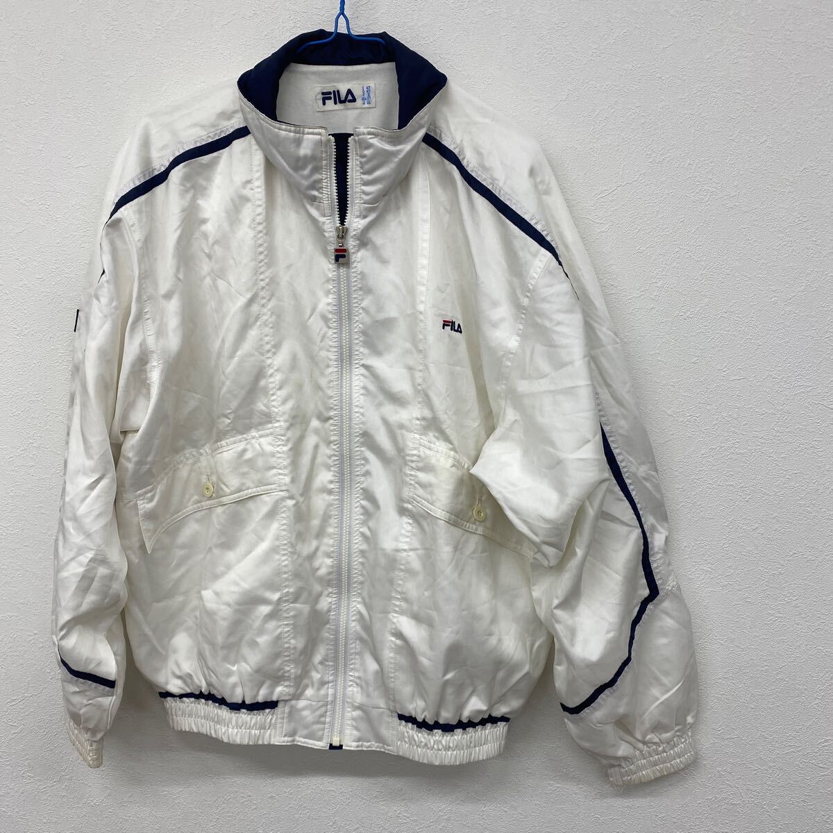 FILAフィラ メンズ ナイロンジャンパー ホワイト Lサイズ サ14拍卖