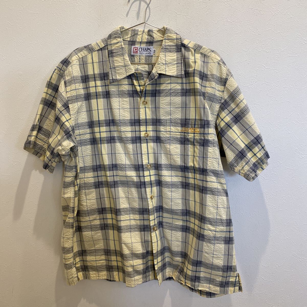CHAPSチャップス ラルフローレン  古着 半袖シャツLL チェック い28拍卖