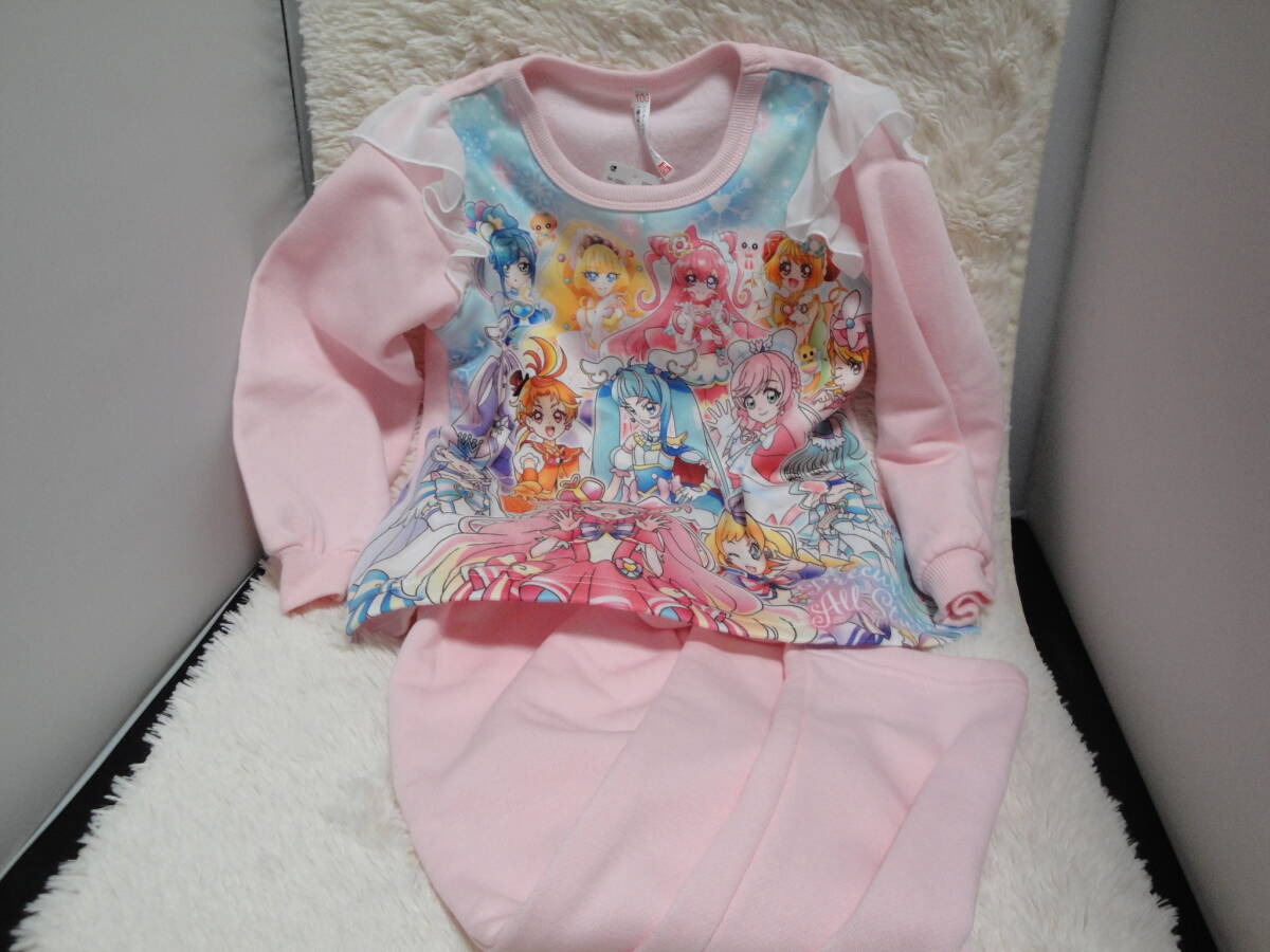S新品100-360 プリキュア 光るパジャマ(上下)冬物拍卖