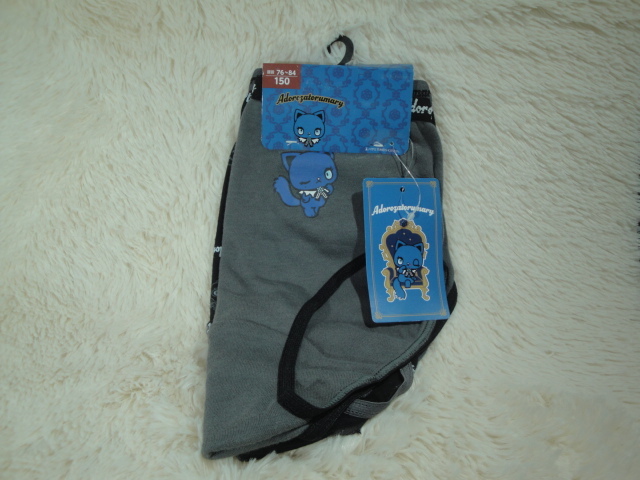 S新品150-645 アドローザトルマリィ ジュニアショーツ 濃グレーワンポイント + 黒総柄 2枚組拍卖