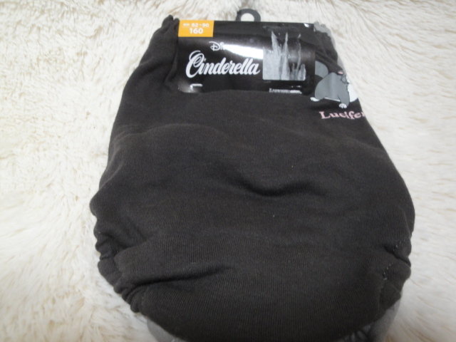 S新品160-649 ディズニー ルシファー ジュニアショーツ 黒ワンポイント + グレー総柄 2枚組拍卖