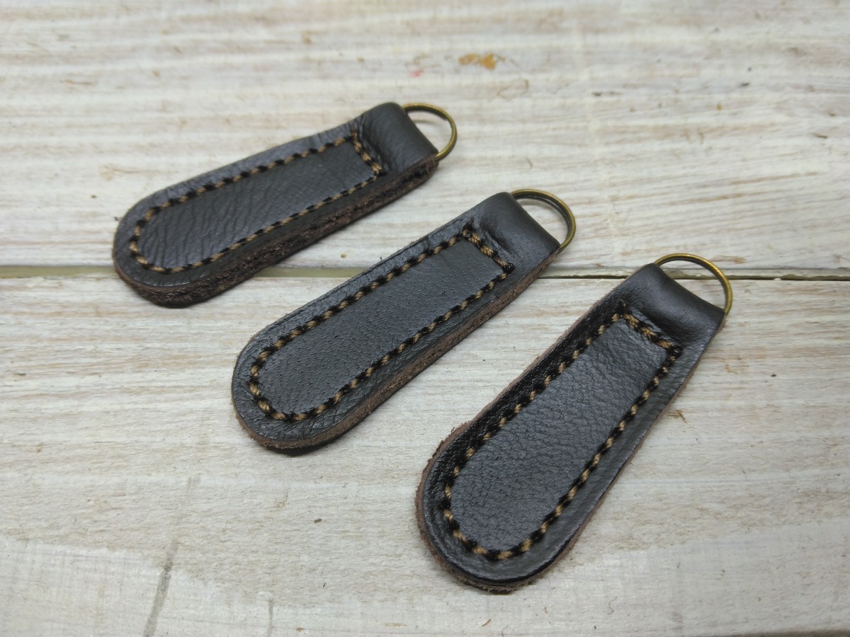 馬革 ファスナー引手3本セット 革ジャン バッグ 2020824555456325拍卖