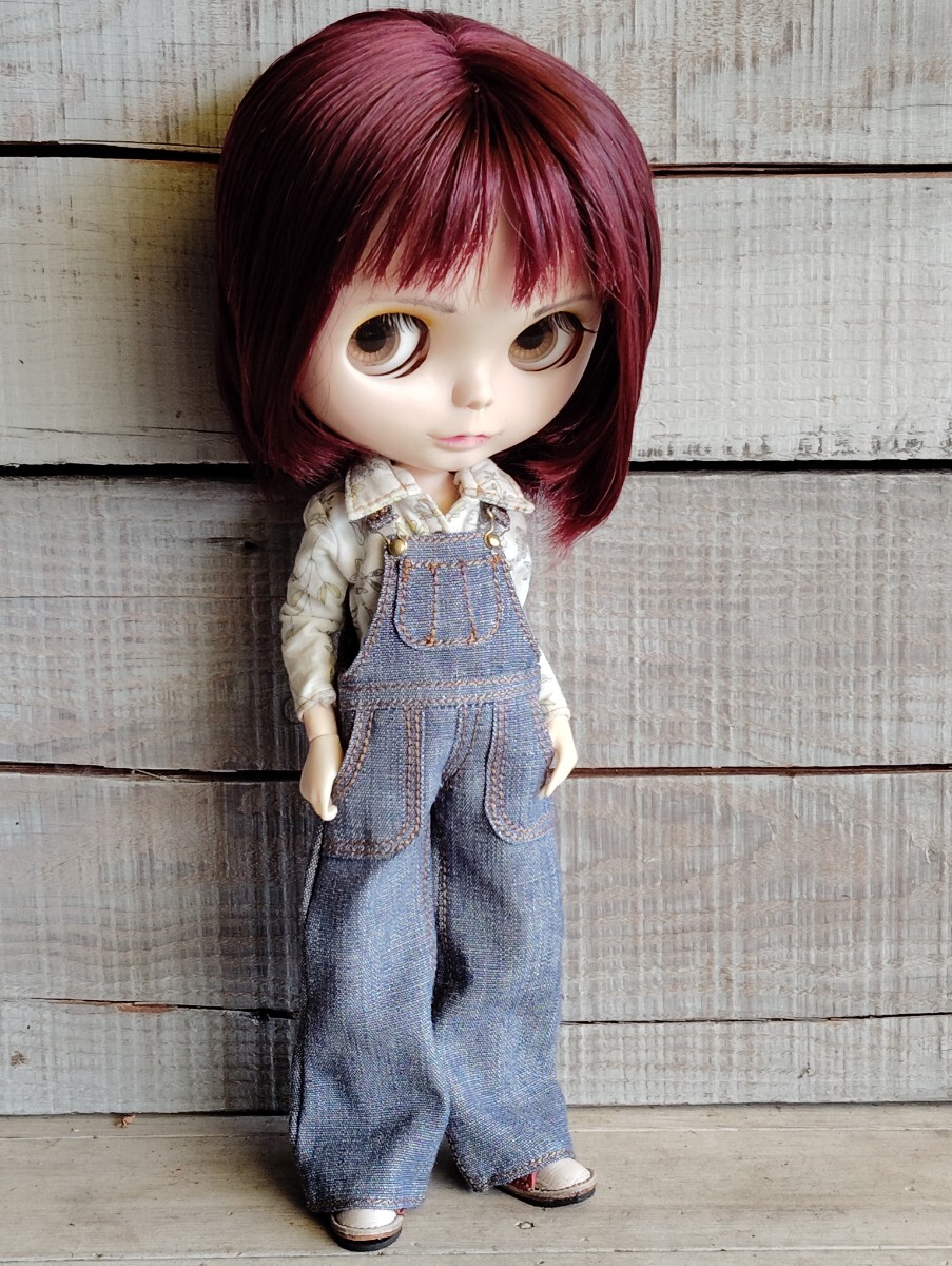 デニムオーバーオール820 ネオブライス リカちゃん オビツ ピュアニーモ ハンドメイド アウトフィット Blythe outfit 拍卖