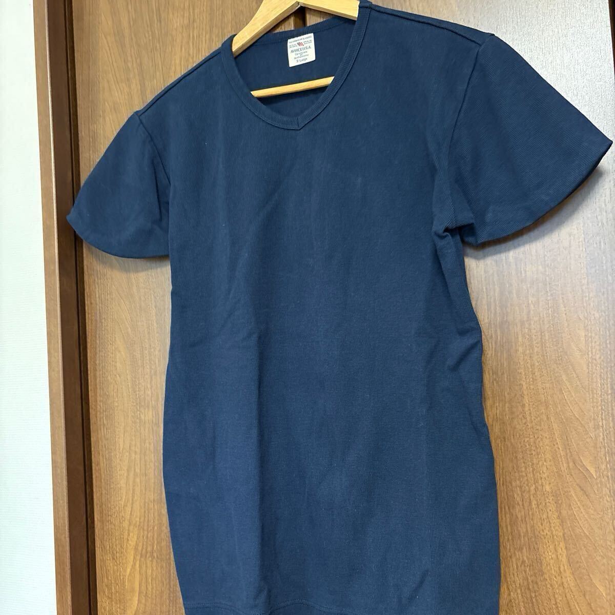 半袖 Tシャツ Vネック X L AVIREXUSA ネイビー拍卖