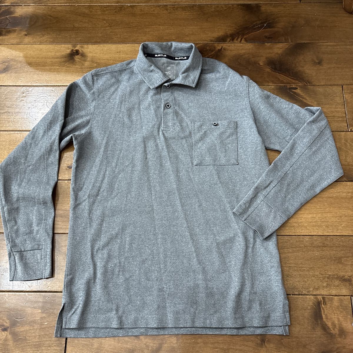 バートル BURTLE 長袖 長袖ポロシャツ グレー Lサイズ拍卖